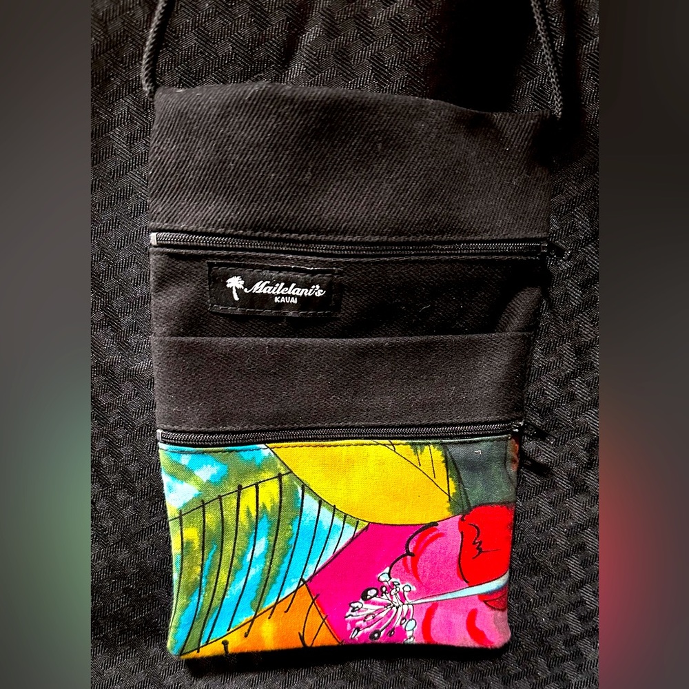 Mailelani's Kauai Handmade Ladies Hawaiian Bag Crossbody Bag very nice EUC.